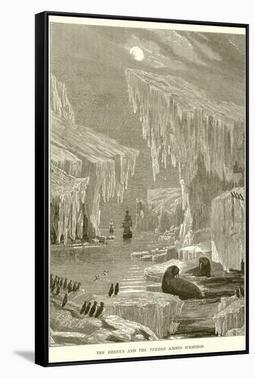 The Erebus and the Terror Among Icebergs-null-Framed Stretched Canvas