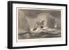 The Erebus Passing through the Chain of Bergs, 13Th March, 1842, from Voyage of Discovery and Resea-English School-Framed Giclee Print