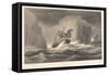 The Erebus Passing through the Chain of Bergs, 13Th March, 1842, from Voyage of Discovery and Resea-English School-Framed Stretched Canvas