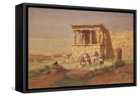 The Erechtheion, the Porch of the Caryatids, 1877-Carl Friedrich Heinrich Werner-Framed Stretched Canvas