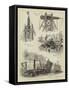 The Erection of Cleopatra's Needle on the Thames Embankment-null-Framed Stretched Canvas