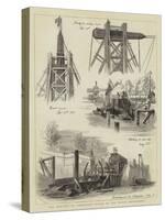 The Erection of Cleopatra's Needle on the Thames Embankment-null-Stretched Canvas