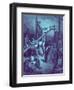 The erection of the cross - Bible-Gustave Dore-Framed Giclee Print