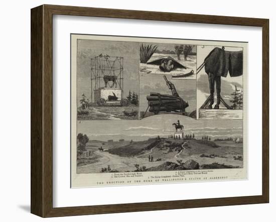 The Erection of the Duke of Wellington's Statue at Aldershot-null-Framed Giclee Print