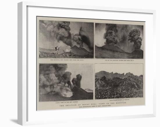 The Eruption of Mount Etna, Views on the Mountain-null-Framed Giclee Print