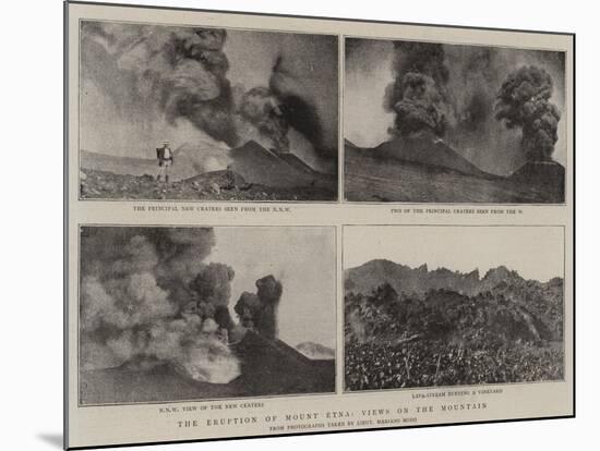 The Eruption of Mount Etna, Views on the Mountain-null-Mounted Giclee Print
