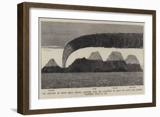 The Eruption of Mount Hecla-null-Framed Giclee Print