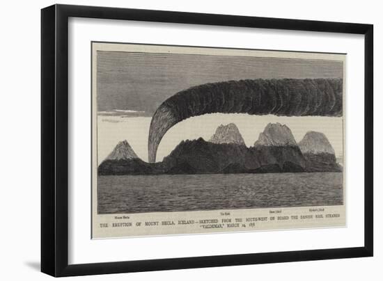 The Eruption of Mount Hecla-null-Framed Giclee Print