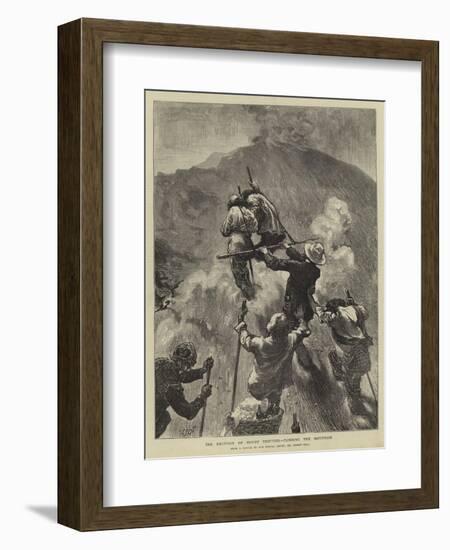 The Eruption of Mount Vesuvius, Climbing the Mountain-Edward John Gregory-Framed Giclee Print