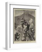 The Eruption of Mount Vesuvius, Climbing the Mountain-Edward John Gregory-Framed Giclee Print