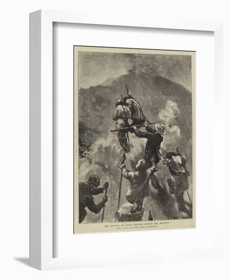 The Eruption of Mount Vesuvius, Climbing the Mountain-Edward John Gregory-Framed Giclee Print