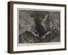 The Eruption of Mount Vesuvius, On the Brink of the Crater-Charles Auguste Loye-Framed Giclee Print