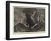 The Eruption of Mount Vesuvius, On the Brink of the Crater-Charles Auguste Loye-Framed Giclee Print