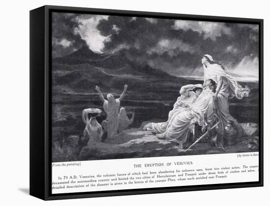 The Eruption of Vesuvius 79 AD-Louis Hector Leroux-Framed Stretched Canvas