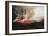 The Eruption of Vesuvius; Der Ausbruch Des Vesuv, 1824-Johan Christian Dahl-Framed Giclee Print