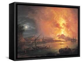 The Eruption of Vesuvius-Jean Baptiste Genillion-Framed Stretched Canvas