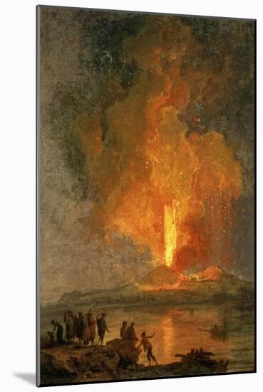 The Eruption of Vesuvius-Pierre Jacques Volaire-Mounted Giclee Print