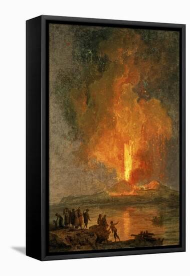 The Eruption of Vesuvius-Pierre Jacques Volaire-Framed Stretched Canvas