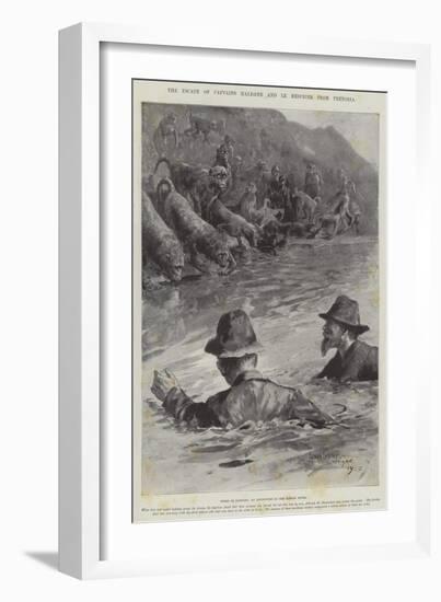 The Escape of Captains Haldane and Le Mesurier from Pretoria-Henry Charles Seppings Wright-Framed Giclee Print