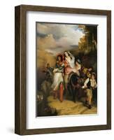 The Escape of Francesco Novello Di Carrara, with His Wife, from the Duke of Milan-Sir Charles Lock Eastlake-Framed Giclee Print