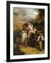 The Escape of Francesco Novello Di Carrara, with His Wife, from the Duke of Milan-Sir Charles Lock Eastlake-Framed Giclee Print