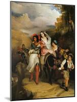 The Escape of Francesco Novello Di Carrara, with His Wife, from the Duke of Milan-Sir Charles Lock Eastlake-Mounted Giclee Print