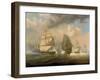 The Escape of HMS 'Belvidera', 23 June 1812, off the Coast of New London, Connecticut, Nine Days Af-William John Huggins-Framed Giclee Print