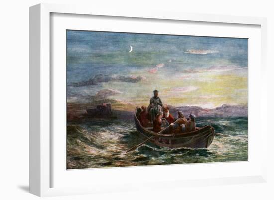 The Escape of Mary Queen of Scots from Loch Leven Castle, 19th Century-E Danby-Framed Giclee Print