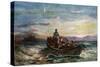 The Escape of Mary Queen of Scots from Loch Leven Castle, 19th Century-E Danby-Stretched Canvas