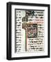 The Escape of Saint Paul from Damascus, Letter P, 13th Century, Avranches Bible-null-Framed Giclee Print