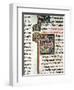 The Escape of Saint Paul from Damascus, Letter P, 13th Century, Avranches Bible-null-Framed Giclee Print