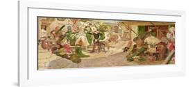 The Establishment of the Flemish Weavers in Manchester in 1363-Ford Madox Brown-Framed Giclee Print