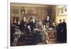 The Estate Auction, 1903 (Oil on Canvas)-Carl Johann Spielter-Framed Giclee Print