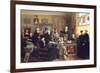 The Estate Auction, 1903 (Oil on Canvas)-Carl Johann Spielter-Framed Giclee Print