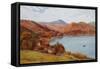 The Estuary and Dolgelley Road, Barmouth-Alfred Robert Quinton-Framed Stretched Canvas