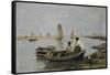 The Estuary-Eugene Louis Boudin-Framed Stretched Canvas