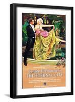 THE ETERNAL CITY, l-r: Barbara La Marr, Lionel Barrymore on poster art, 1923.-null-Framed Art Print