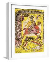 The Ethiopian Army Attacking the Italian Troops, War in Abyssinia, Ethiopia.-null-Framed Giclee Print