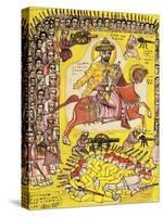 The Ethiopian Army Attacking the Italian Troops, War in Abyssinia, Ethiopia.-null-Stretched Canvas