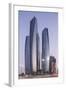 The Etihad Towers, Abu Dhabi, United Arab Emirates, Middle East-Angelo Cavalli-Framed Photographic Print