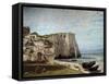 The Etretat Cliffs after the Storm by Gustave Courbet-null-Framed Stretched Canvas