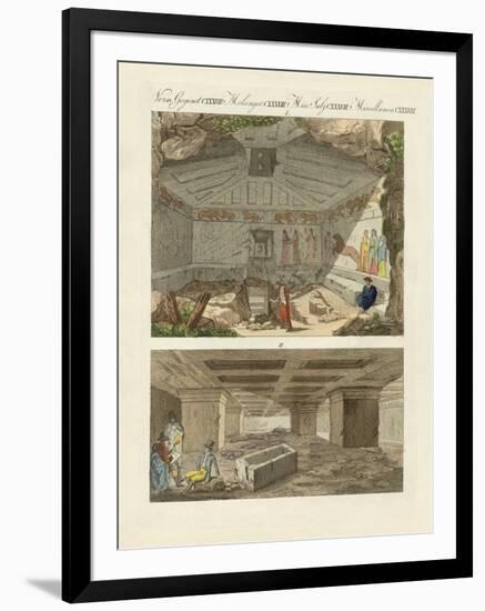 The Etruscan Catacombs in the Old Town of Tarquinia-null-Framed Giclee Print