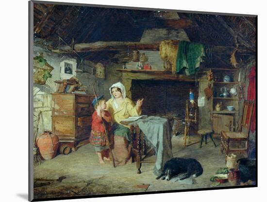 The Ettrick. Shepherd Boy Receiving his first impressions from his mother, 1858-George Washington Brownlow-Mounted Giclee Print