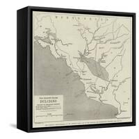 The European Demonstration on the Adriatic Coast, Map of the Albanian and Montenegrin Frontier-null-Framed Stretched Canvas