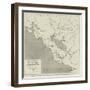 The European Demonstration on the Adriatic Coast, Map of the Albanian and Montenegrin Frontier-null-Framed Giclee Print