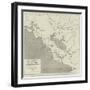 The European Demonstration on the Adriatic Coast, Map of the Albanian and Montenegrin Frontier-null-Framed Giclee Print