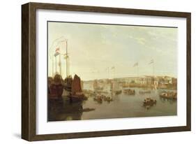 The European Factories, Canton, 1806-William Daniell-Framed Giclee Print