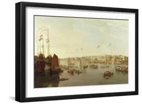 The European Factories, Canton, 1806-William Daniell-Framed Giclee Print