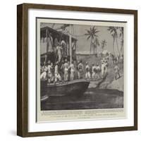 The Evacuation of the Atbara Camp, the Sirdar Watching the Ninth Soudanese Embarking-Walter Stanley Paget-Framed Giclee Print