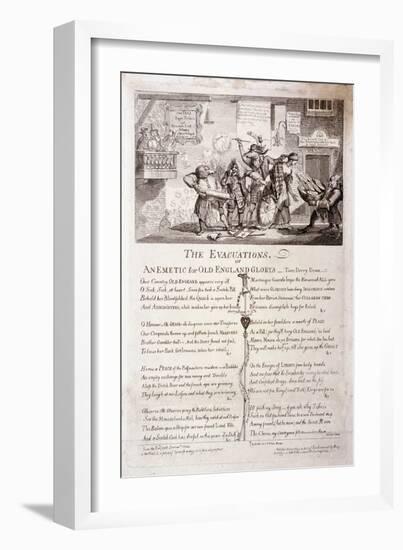 The Evacuations, or an Emetic for Old England Glorys, 1762-null-Framed Giclee Print
